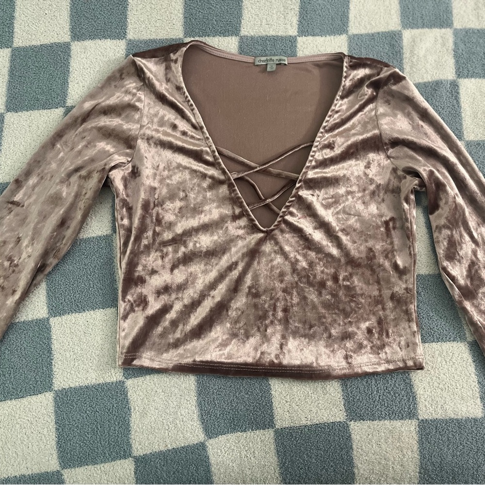 Velvet 3/4 Sleeve Top